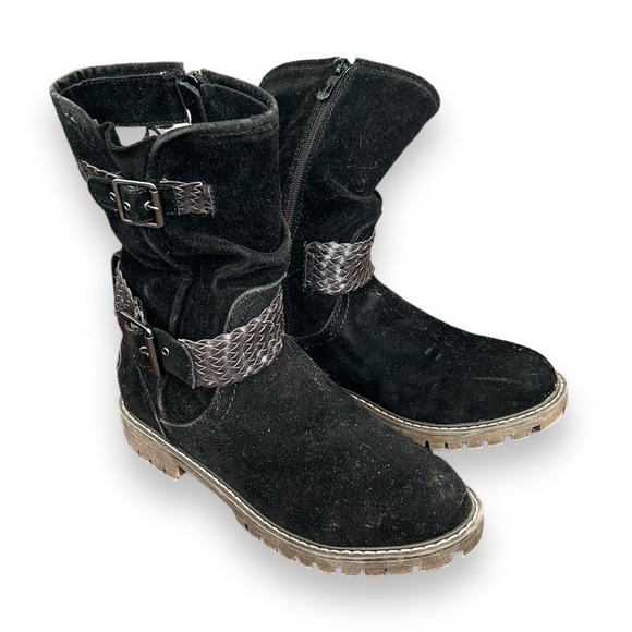 Roxy faux suede motorcycle style boots - Picture 3 of 9